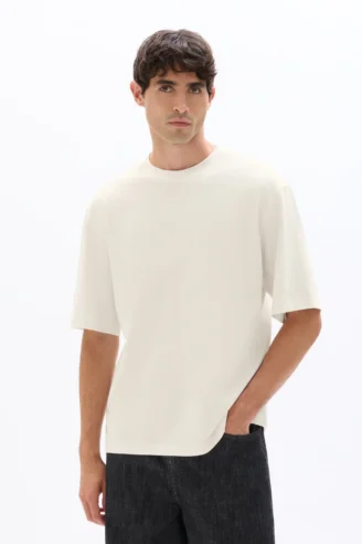 חולצת טי עם צווארון עגול Oversize